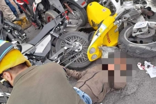 Atropellan a una joven motociclista en Xalatlaco