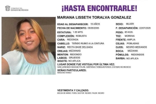 Sus familiares piden a la ciudadanía cualquier información que pueda contribuir a localizarla.