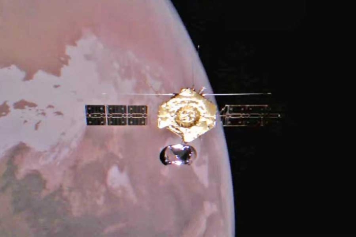 Sonda espacial china Tianwen-1 logra la primera selfie en órbita de Marte