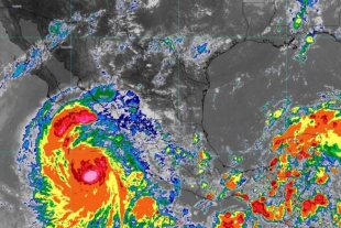 ‘Priscilla’ se intensificó a huracán categoría 2 durante la madrugada de este martes 7 de octubre