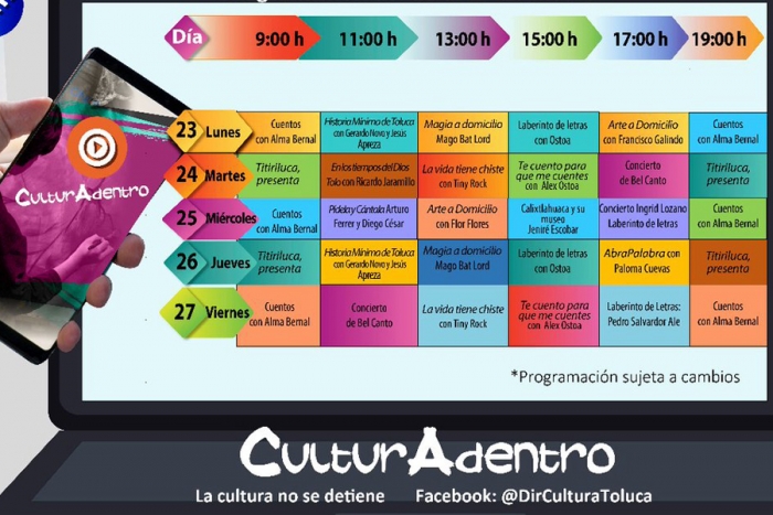 Continúan las actividades del programa #CulturAdentro