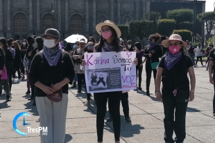Colectivos feministas, familiares y amigas de víctimas marchan en Toluca para exigir justicia