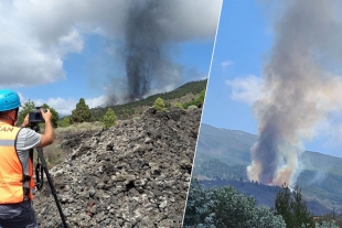 Registran erupción volcánica en Cumbre Vieja, España; evacúan a habitantes de la zona