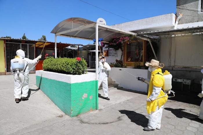 Gobierno de Metepec sanitiza mercados y el Cerro de los Magueyes