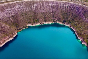 La maravillosa laguna volcánica en Puebla que cambian de color