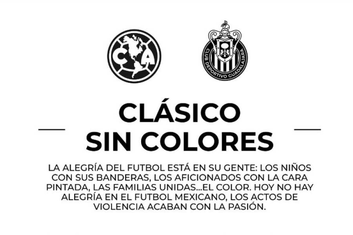 Chivas y América convocan a un &#039;clásico sin colores&#039;
