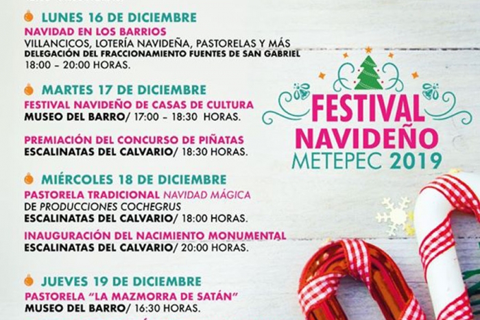 Llega diciembre junto al Festival Navideño en Metepec