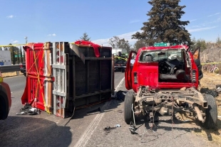 Dos menores con lesiones severas por accidente automovilístico en la Toluca-Atlacomulco