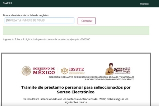 Sortea Issste 45 mil préstamos personales