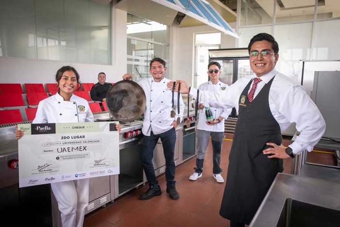 Ganan estudiantes de Gastronomía de la UAEMéx segundo lugar nacional en Paella Fest 2023