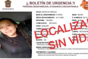 Alondra fue vista por última vez abordando un taxi en Toluca