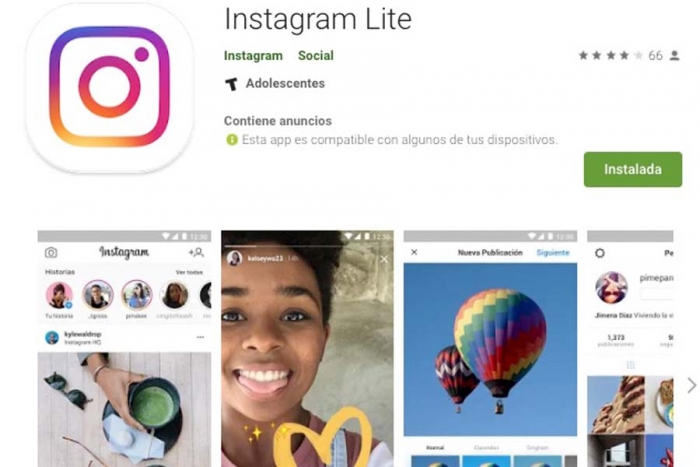 Instagram Lite, una alternativa para equipos con poca capacidad