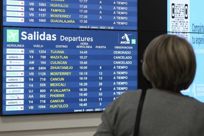 Aerolíneas en el AICM dejan de mostrar itinerario y horarios en pantallas