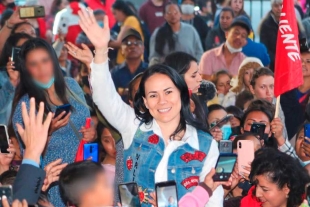 Alistan cierre de precampaña de Alejandra del Moral en Texcoco