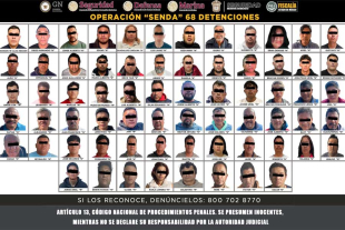 Durante la Operación Senda se detuvo a 26 objetivos prioritarios, relacionados con el robo a transportistas en Edomex