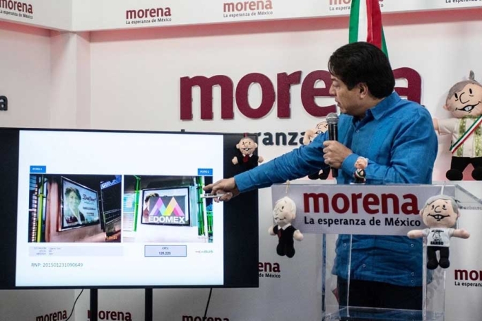 Empresa operadora del Mexibus se deslinda de colocar logotipos sobre propaganda de Delfina Gómez