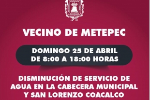 Informa organismo de agua de Metepec sobre obra que bajará presión del recurso natural en la cabecera municipal