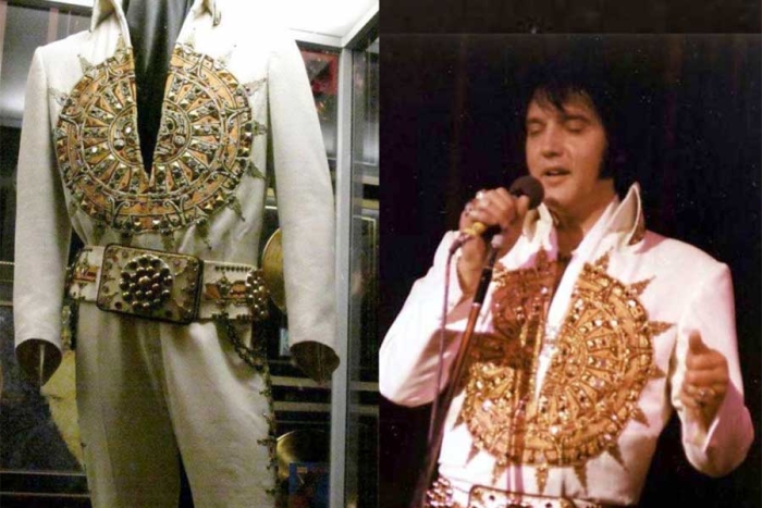 La historia del hermoso traje de Calendario Azteca que usó Elvis Presley en su último concierto