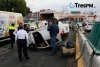 Daños materiales y caos vehicular dejó volcadura en Tollocan
