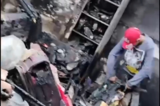 Fuego arrasa casa en San Gaspar, Villa Guerrero