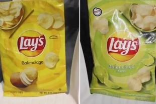 Lanzan lujosos bolsos de Balenciaga inspirados en las papitas Lays