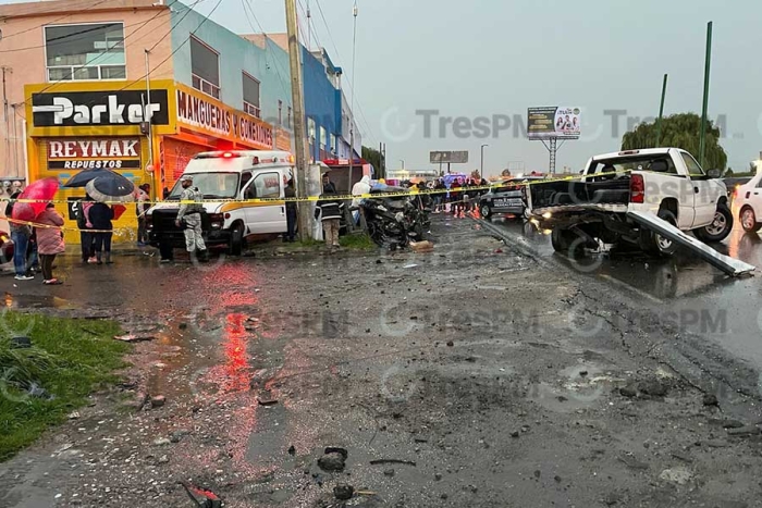 Fatal accidente en la carretera Toluca-Tenango del Valle en Mexicaltzingo