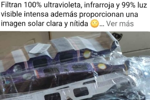 Venta en línea de lentes para ver el eclipse solar 