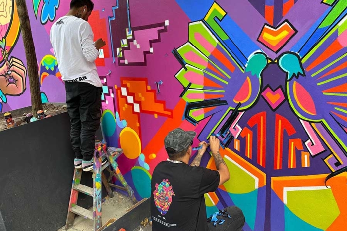 Mural dedicado a la mujer en la Plaza González Arratia de Toluca