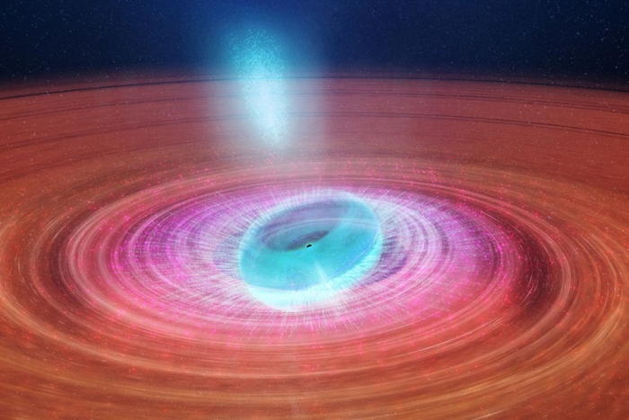 Revelan el misterio de un agujero negro que escupe “balas” de plasma