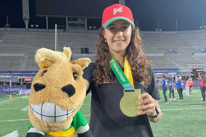 Topacio Conde, entrenadora UAEMéx, ganó oro con la Selección Mexicana Femenil de Flag Football