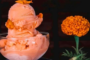 Desde Puebla llegan los helados de flor de cempasúchil y hojaldra