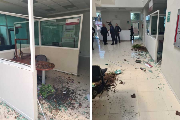 Destrozan centro de justicia de Coacalco