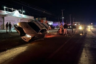 Accidente en Calzada Al Pacífico; involucrada patrulla de la Guardia Nacional