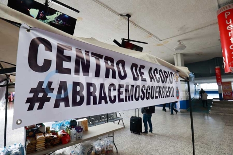 Terminal de Toluca habilita centro de acopio para damnificados de Guerrero