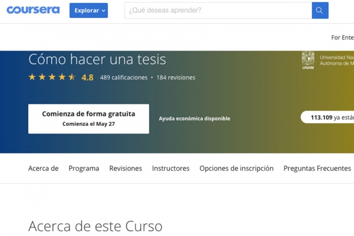UNAM crea curso para terminar la tesis en seis meses