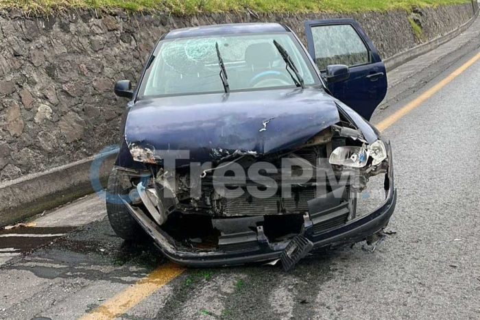 Se registran tres accidentes simultáneos en la carretera Tenango del Valle-Toluca