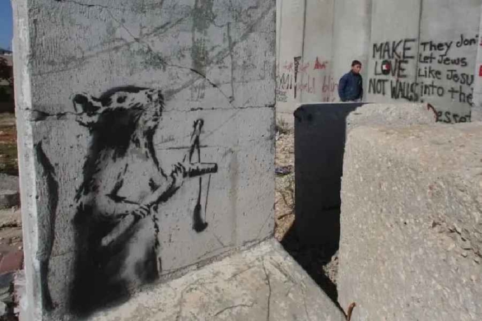 ¡increíble! Obra perdida de Banksy reaparece misteriosamente en una galería de Israel