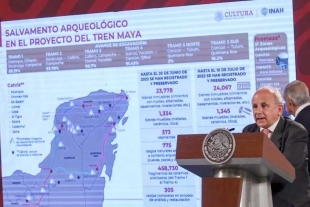 INAH recupera más de 500 mil objetos patrimoniales en obra del Tren Maya
